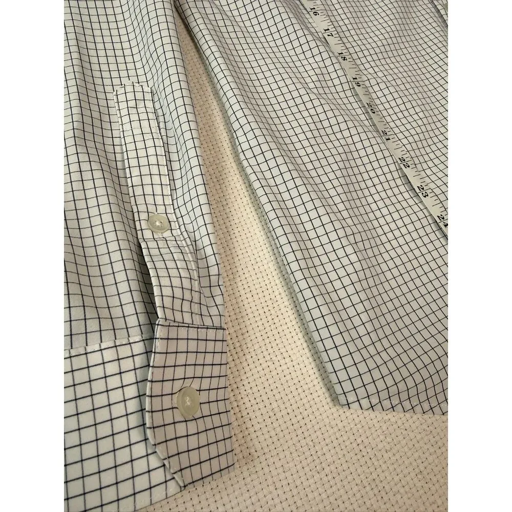 Mizzen+Main Mens Large Workwear Business Casual Office Church White Button Down